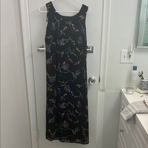 ✨🖤Talbots Black Maxi Dress with Vibrant Floral Accents🌺✨